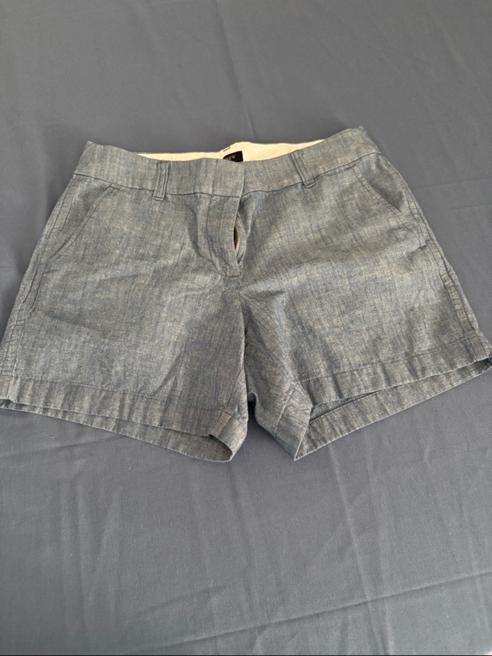J. Crew Linen-Blend Bermuda Shorts in Light Chambray Blue